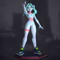 Rebecca Statue | Cyberpunk Edgerunners Fan Art by Azerama SFW,NSFW 3d printed,3d printed statue,nsfw statue,Rebecca statue,Cyberpunk Edgerunners statue