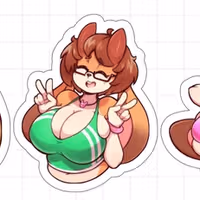 Maya 3 furry girl Sticker | Original Vinyl Sticker SFW furry sticker,sticker,Squirrel Girl,sfw sticker,stickers