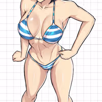 Ryuko Matoi Bikini Sticker | Kill la Kill Vinyl Sticker SFW,NSFW sfw sticker,Ryuko Matoi sticker,nsfw sticker,Kill la Kill stickers,anime girl sticker