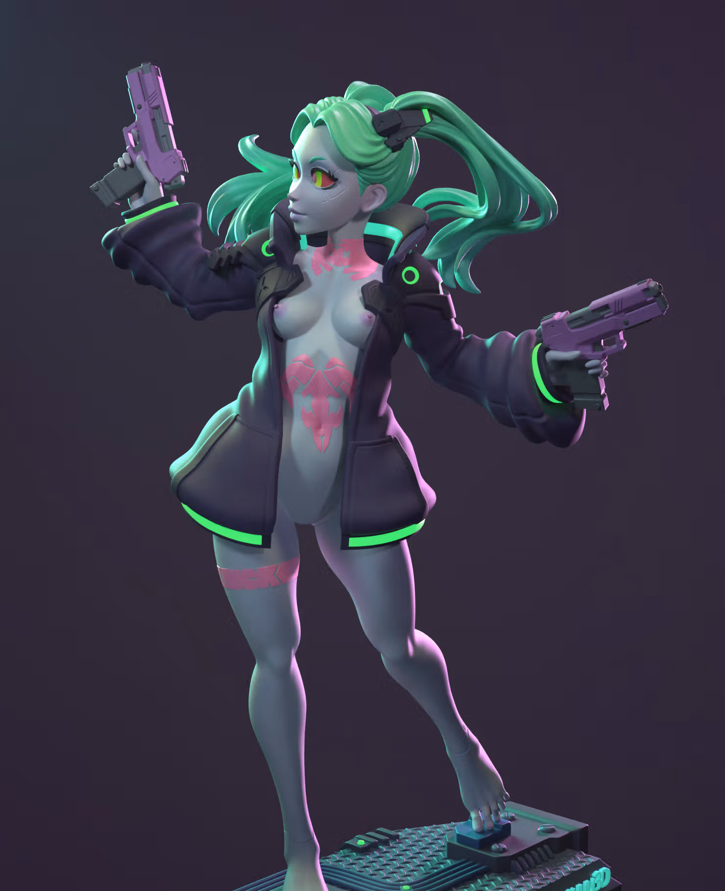 Rebecca Statue | Cyberpunk Edgerunners Fanart von Dinamuuu3d SFW,NSFW 3d printed statue,3d printed,Rebecca Statue ,3d printed figure,nsfw statue,Cyberpunk Edgerunners statue