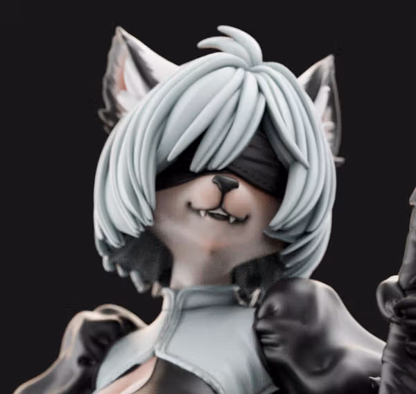 Figura 2B NieR Furry | NieR: Automata fanart autorstwa Anyonensfw SFW,NSFW,Futa 3d printed statue,3d printed,nsfw statue,3d printed figure,2B NieR statue,NieR: Automata statue,furry statue,futa statue,futa figurines,futanari figurines,futanari statue