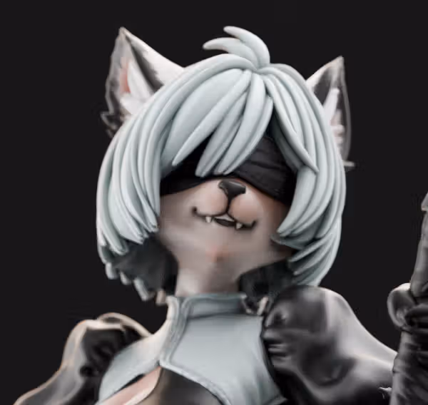 2B NieR Furry Statue | NieR: Automata Fan Art by Anyonensfw SFW,NSFW,Futa 3d printed statue,3d printed,nsfw statue,3d printed figure,2B NieR statue,NieR: Automata statue,furry statue,futa statue,futa figurines,futanari figurines,futanari statue