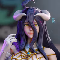 Albedo Statue | Overlord Fan Art by 3Dmoonn SFW 3d printed,3d printed statue,Albedo Statue,Overlord statue