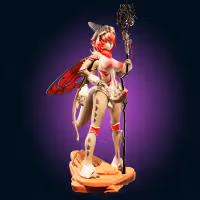 Moth Girl Statue | Monster Girl Fan Art by Officer Rhu SFW,NSFW,Futa 3d printed,Moth Girl statue,futa statue,Monster Girl statue,furry statue,nsfw statue,futa figurines,futanari figurines,futanari statue