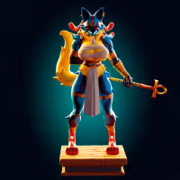 Mega Lucario Thicc Egyptian Mommy Statue | Pokemon Fanart von Officer Rhu SFW,NSFW,Futa 3d printed,Lucario statue,futa statue,pokemon statue,furry statue,nsfw statue,futa figurines,futanari figurines,futanari statue