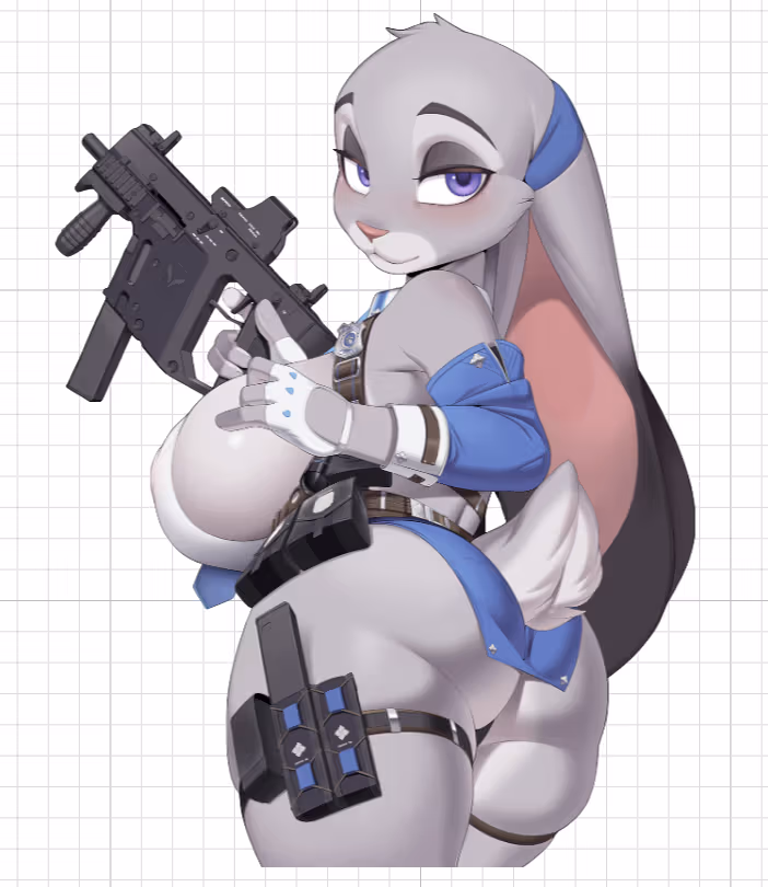Judy Hopps Policewoman Sticker | Zootopia Vinyl Sticker SFW sfw sticker,stickers,Judy Hopps Policewoman sticker,Zootopia sticker
