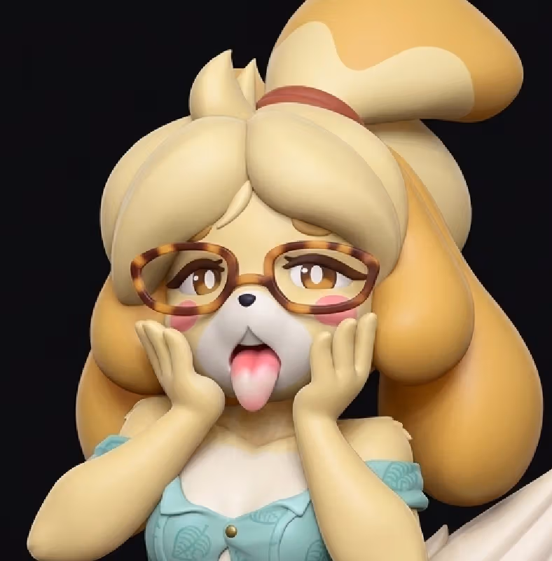 Isabelle Statue | Animal Crossing Fan Art by Freyas Fantasys SFW,NSFW,Futa 3d printed statue,3d printed,3d printed figure,Isabelle Statue,Animal Crossing Statue,nsfw statue,futa figurines,futanari figurines,futanari statue,futa statue,furry statue