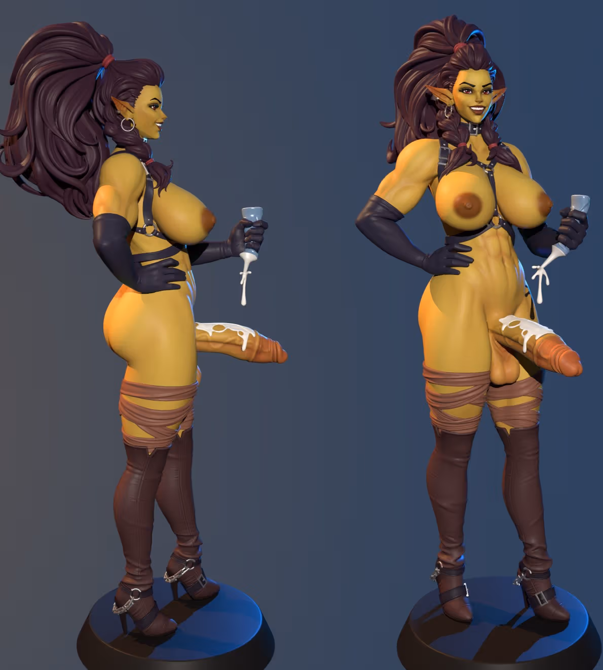 Trisa Orc Dominant Statue | DnD Fanart von Studio Sol Union NSFW,Futa 3d printed statue,3d printed,nsfw statue,futa statue,futa figurines,futanari figurines,futanari statue,3d printed figure,Trisa Orc Dominant Statue ,dnd statue 