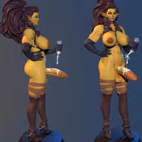 Trisa Orc Dominant Statue | DnD Fanart von Studio Sol Union NSFW,Futa 3d printed statue,3d printed,nsfw statue,futa statue,futa figurines,futanari figurines,futanari statue,3d printed figure,Trisa Orc Dominant Statue ,dnd statue