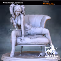 Statua Harley Quinn | DC Fan art di OXO3D SFW,NSFW 3d printed,3d printed statue,nsfw statue,3d printed figure,Harley Quinn Statue,dc statue