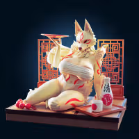 Estatua Amaterasu Thick Furry | Okami Fan art por Officer Rhu SFW,NSFW,Futa 3d printed statue,3d printed,3d printed figure,Amaterasu Thick Statue,Okami Statue,nsfw statue,futa statue,futa figurines,futanari figurines,futanari statue,furry statue