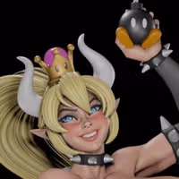 Statua Bowsette | Super Mario Fan art di Digital Dark SFW,NSFW,Futa 3d printed statue,3d printed,nsfw statue,3d printed figure,Bowsette Statue,futa statue,Super Mario Statue,futa figurines,futanari figurines,futanari statue