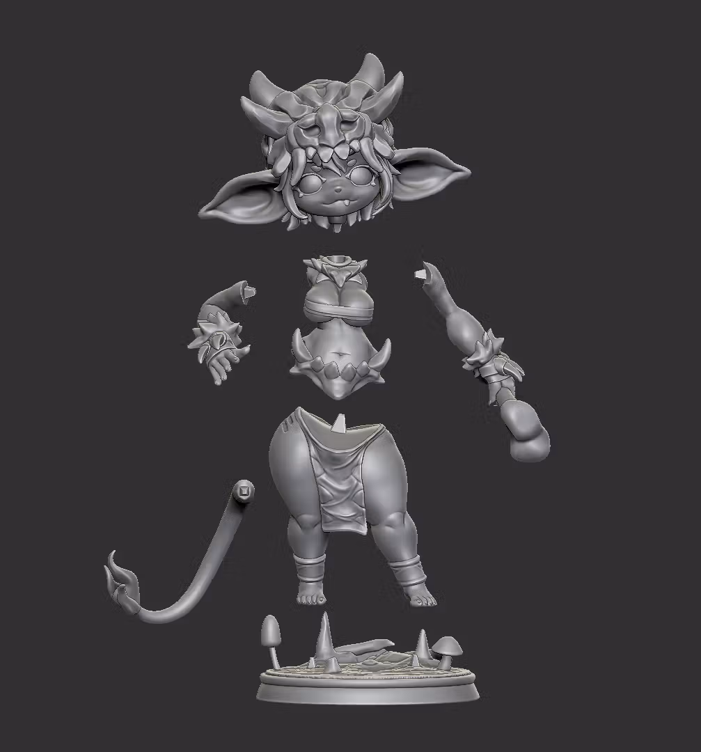 Bone Goblin Miniature | DnD Fan Art by Braddaemons SFW 3d printed,goblin miniature,3d printed miniature,sfw miniature,Bone Goblin 
