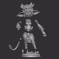 Bone Goblin Miniature | DnD Fan Art by Braddaemons SFW 3d printed,goblin miniature,3d printed miniature,sfw miniature,Bone Goblin