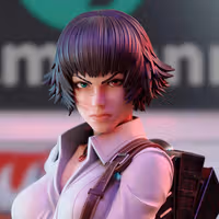 Lady Statue | Devil May Cry Fan Art by 3Dmoonn SFW,NSFW 3d printed,3d printed statue,Lady Statue,Devil May Cry statue,3d printed figure,nsfw statue