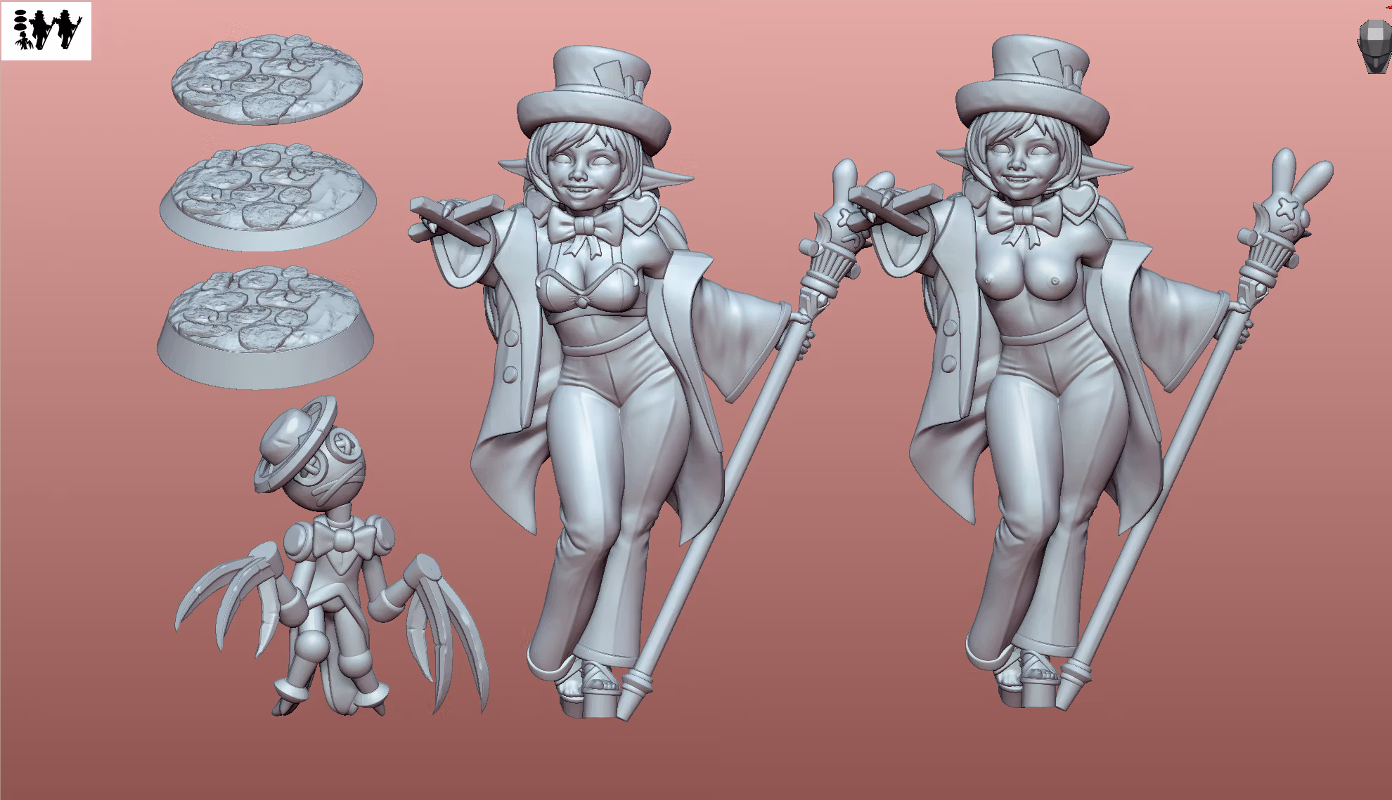 Puppet Master Goblin Neesh Miniature | DnD Fan Art by Gaz Minis SFW,NSFW 3d printed,miniature,dnd miniature,Puppet Master Goblin Neesh,3d printed miniature,nsfw miniature