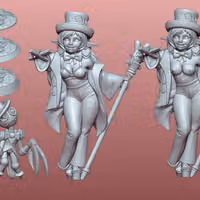 Puppet Master Goblin Neesh Miniature | DnD Fan Art by Gaz Minis SFW,NSFW 3d printed,miniature,dnd miniature,Puppet Master Goblin Neesh,3d printed miniature,nsfw miniature