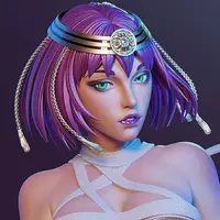 Menat Statue | Street Fighter Fanart von E.S Monster SFW,NSFW 3d printed statue,3d printed,nsfw statue,3d printed figure,menat statue,street fighter statue