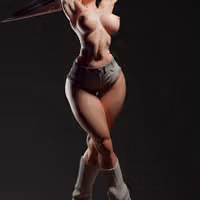 Yuffie Statue | Final Fantasy Fanart von E.S Monster SFW,NSFW 3d printed statue,3d printed,nsfw statue,3d printed figure,Yuffie Statue,Final Fantasy Statue