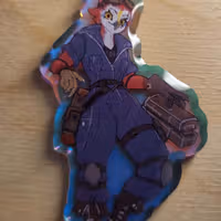 Porte-clés Owl Furry | Original Porte-clés acrylique SFW Beer Furry Girl keychain,furry keychain,Original keychain,sfw keychain
