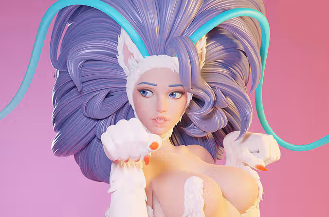 Felicia Statue | Darkstalkers Fan Art by E.S Monster SFW,NSFW 3d printed statue,3d printed,nsfw statue,3d printed figure,Felicia Statue,Darkstalkers Statue