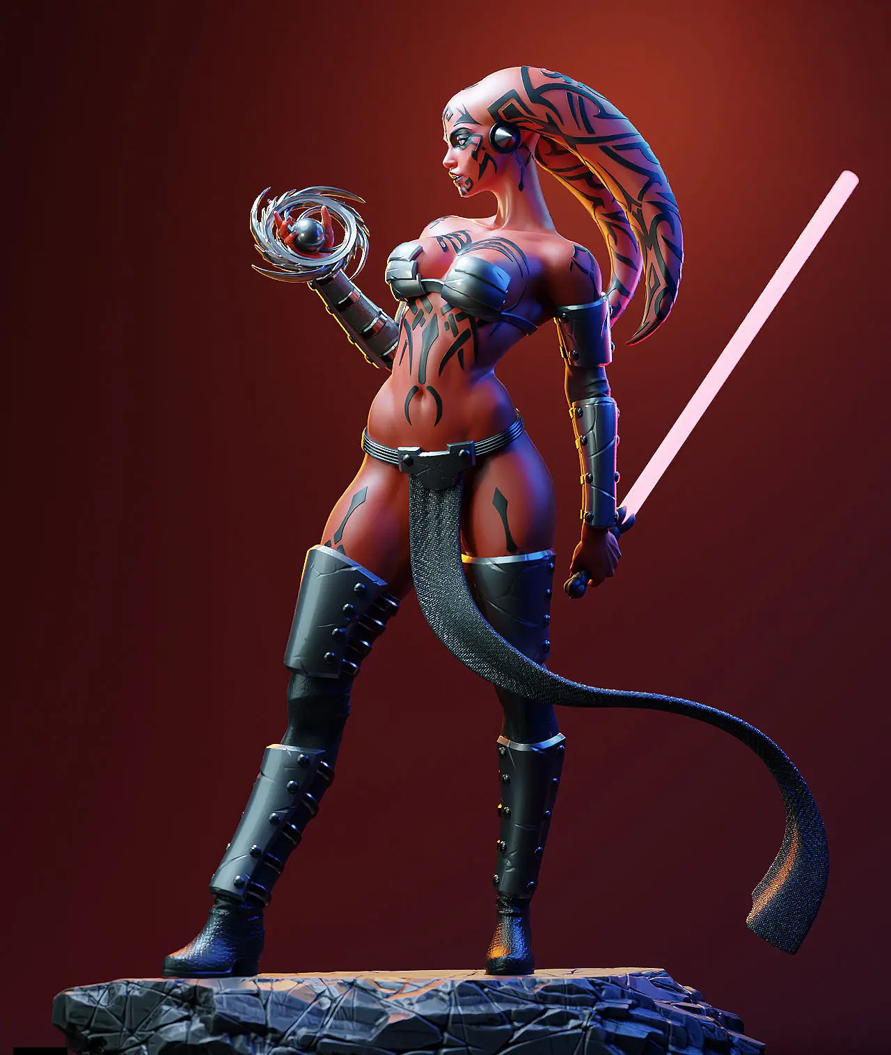 Darth Talon Statue | Star Wars Fanart von E.S Monster SFW,NSFW 3d printed statue,3d printed,nsfw statue,3d printed figure,Darth Talon Statue,Star Wars statue