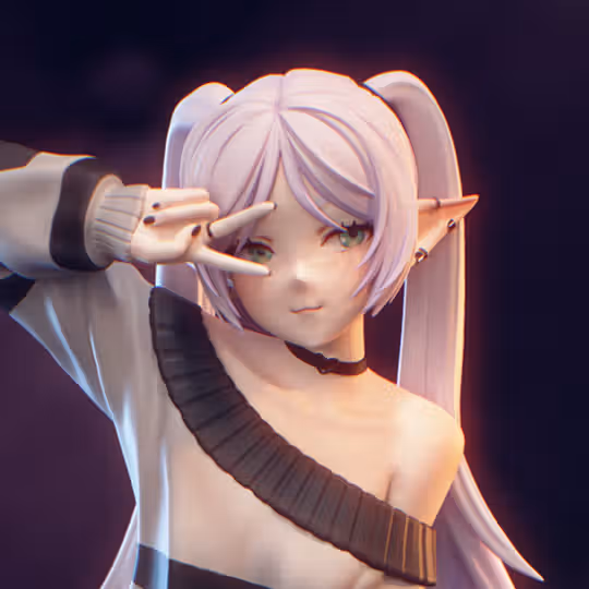 Frieren Statue | Frieren: Beyond Journey's End Fan Art by EggmaStudios SFW,NSFW 3d printed statue,3d printed,3d printed figure,Frieren: Beyond Journey's End Statue,Frieren Statue,nsfw statue