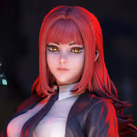 Makima Statue | Chainsaw Man Fan Art by 3Dmoonn SFW,NSFW 3d printed,3d printed statue,Makima Statue,Chainsaw Man statue,nsfw statue