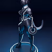 Statua Quorra Furry | Tron Fan Art di mowmaw SFW 3d printed,3d printed statue,Quorra statue,Tron statue,furry statue