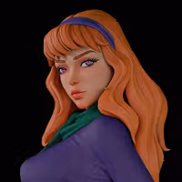 Figura Daphne | Scooby-Doo Fanart autorstwa Momoji3d SFW,NSFW 3d printed statue,3d printed,nsfw statue,Daphne Statue,Scooby-Doo statue