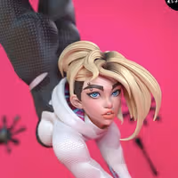 Spider-Gwen Statue | Spider-Verse Fan Art by E.S Monster SFW 3d printed statue,3d printed,3d printed figure,Spider-Gwen Statue,Spider-Verse Statue