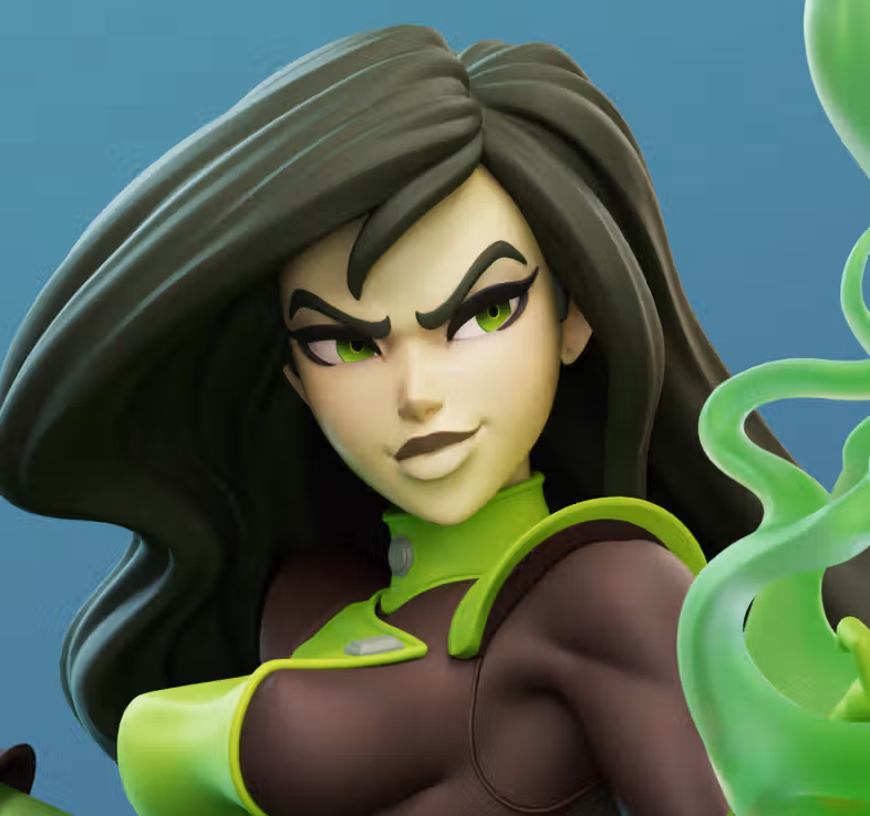 Shego Statue | Kim Possible Fan Art by Dinamuuu3d SFW,NSFW 3d printed statue,3d printed,Kim Possible Statue ,3d printed figure,nsfw statue,Shego Statue 