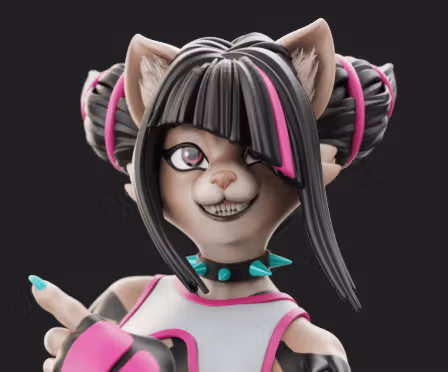 Juri Furry Statue | Street Fighter Fan Art by Anyonensfw SFW,NSFW,Futa 3d printed,3d printed statue,nsfw statue,futa statue,furry statue,Juri Furry Statue,Street Fighter,futa figurines,futanari figurines,futanari statue