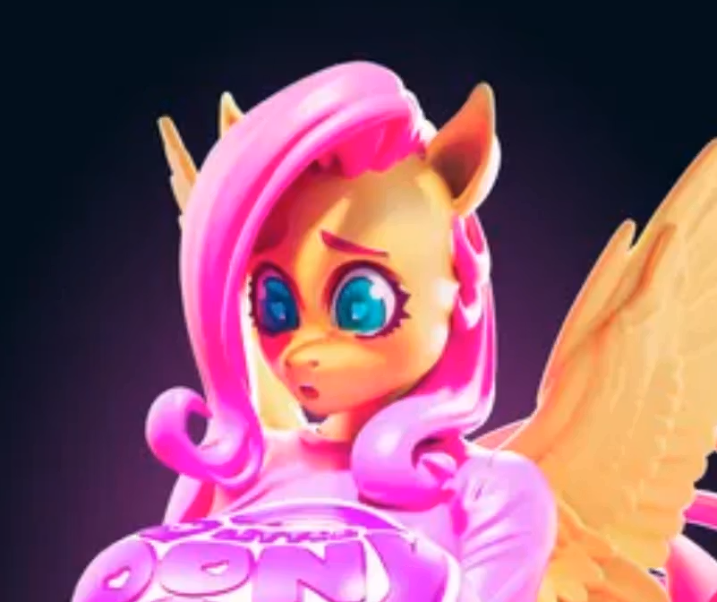 Fluttershy Pony Statue | My Little Pony Fan Art by Officer Rhu SFW,NSFW,Futa 3d printed statue,3d printed,nsfw statue,futa statue,Fluttershy Pony Statue,My Little Pony Statue,futa figurines,futanari figurines,futanari statue,furry statue