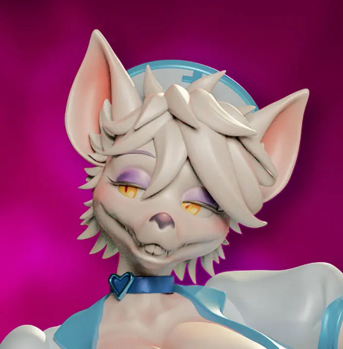 Nurse Flint Furry Statue | Original Fan Art by Onagaba SFW,NSFW,Futa 3d printed statue,3d printed,3d printed figure,Nurse Flint Statue,futa statue,futa figurines,futanari figurines,futanari statue,nsfw statue,furry statue