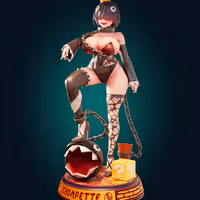 Statue Princess Chompette | Super Mario Fan art par Officer Rhu SFW,NSFW,Futa 3d printed,3d printed figure,Princess Chompette statue,futa statue,Super Mario statue,nsfw statue,futa figurines,futanari figurines,futanari statue