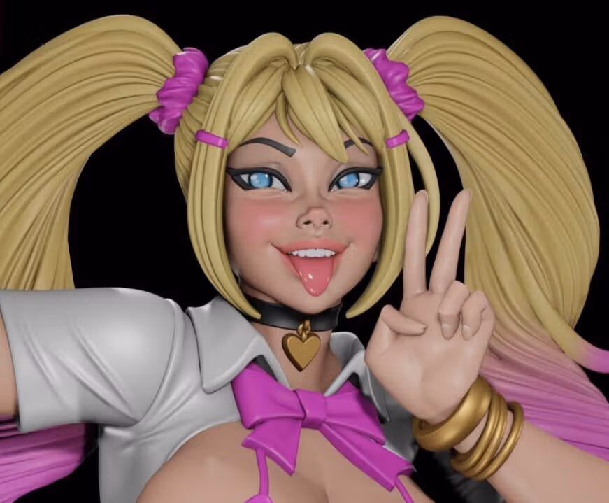 Gyaru Girl Statue | Original Fanart von Digital Dark SFW,NSFW,Futa 3d printed statue,3d printed,nsfw statue,futa statue,futa figurines,futanari figurines,futanari statue,3d printed figure,Gyaru Girl Statue ,original statue 