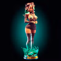 Marina Statue | Splatoon Fan Art by Officer Rhu SFW,NSFW,Futa 3d printed statue,3d printed,futa statue,nsfw statue,Marina Statue,Splatoon Statue,futa figurines,futanari figurines,futanari statue