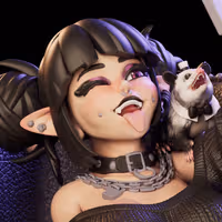 Estatua Busty Goth Girlfriend | Original Fan art por Jigglystix SFW,NSFW,Futa 3d printed statue,3d printed,nsfw statue,3d printed figure,futa statue,Busty Goth Girlfriend Statue,Original Statue,futa figurines,futanari figurines,futanari statue
