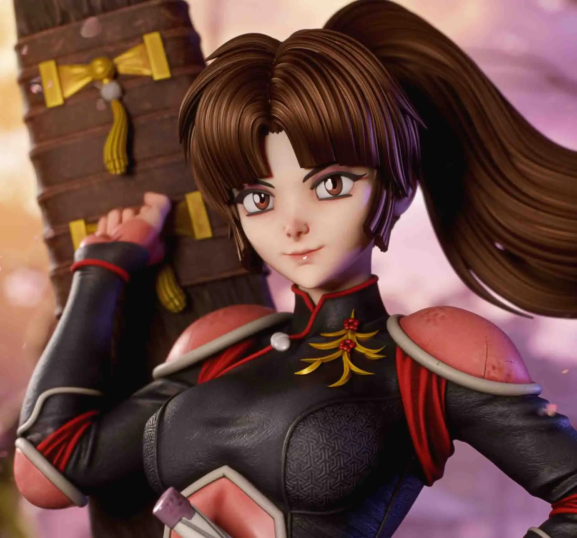 Sango Statue | InuYasha Fan Art by 3Dmoonn SFW 3d printed,3d printed statue,Sango Statue,inuyasha statue,3d printed figure,nsfw statue