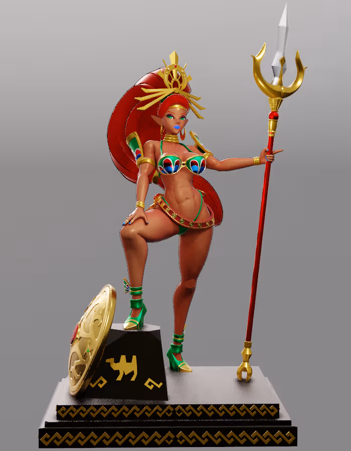 Statue Urbosa | The Legend of Zelda Fan art par Tarsis SFW,NSFW 3d printed,3d printed statue,The Legend of Zelda Statue,Urbosa statue,3d printed figure,sfw statue,nsfw statue