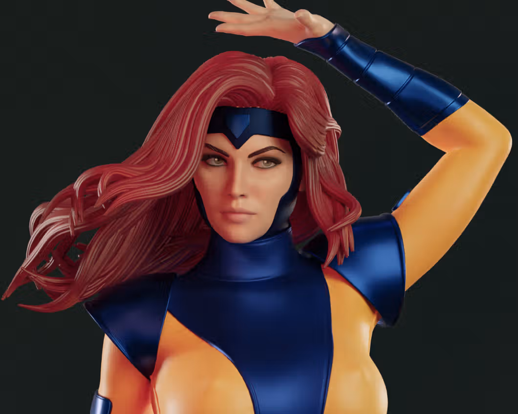 Jean Grey Statue | Marvel Fan Art by Abe3D SFW,NSFW 3d printed statue,sfw statue,Jean Grey Statue,3d printed figure,3d printed,marvel statue