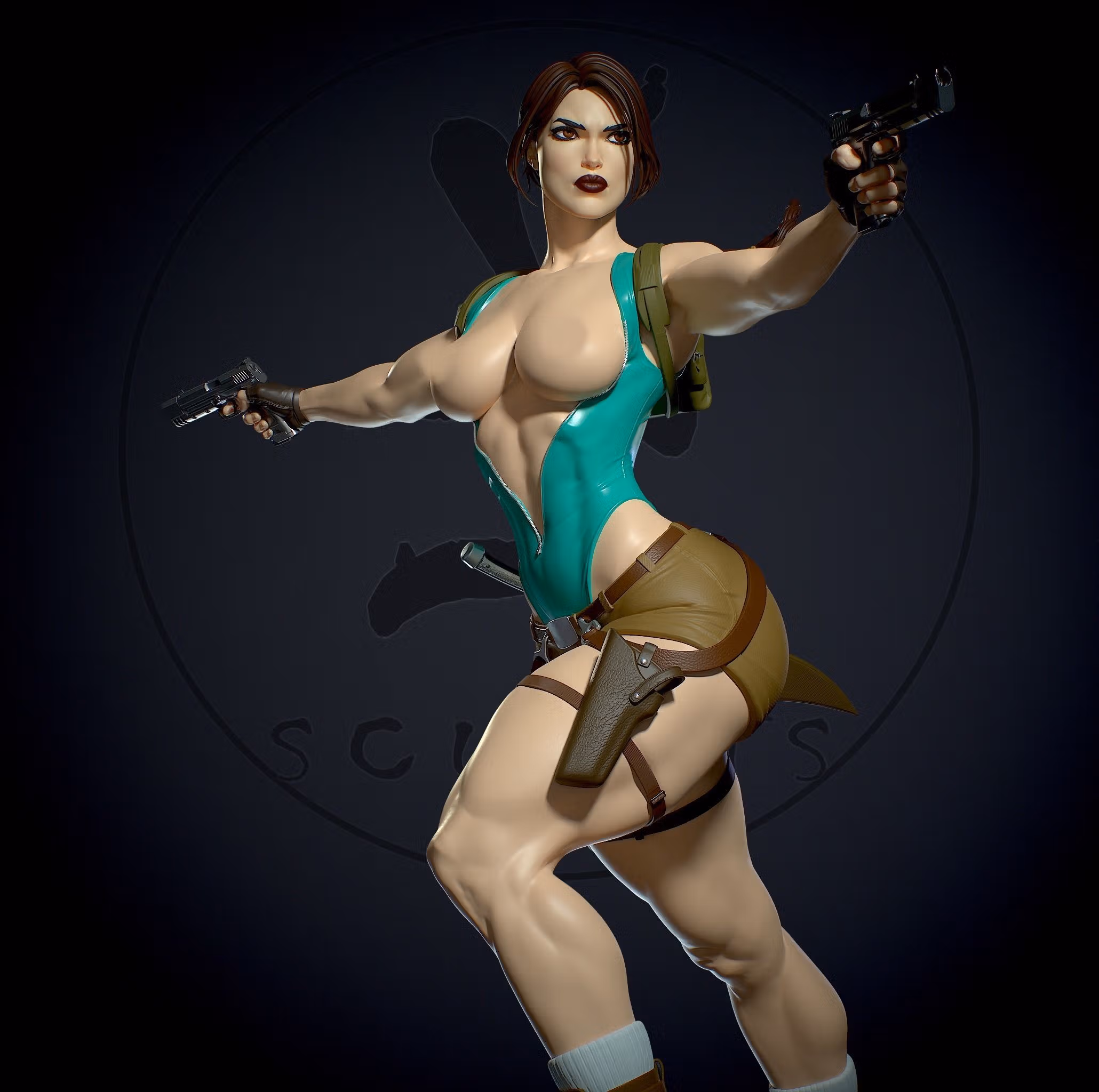 Statua Lara Croft | Tomb Raider Fan art di Yan-H SFW,NSFW 3d printed statue,3d printed,nsfw statue,3d printed figure,Lara Croft statue,Tomb Raider statue