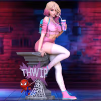Gwen Stacy Statue | Spider Man Fan Art by OXO3D SFW 3d printed,3d printed statue,3d printed figure,Gwen Stacy Statue,Spider Man Statue,marvel statue