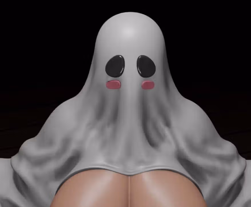Boo Ghost Girl Statue | Super Mario Fan Art by Digital Dark SFW,NSFW,Futa 3d printed statue,3d printed,Boo Ghost Girl statue,nsfw statue,futa statue,3d printed figure,futa figurines,futanari figurines,futanari statue,Super Mario statue