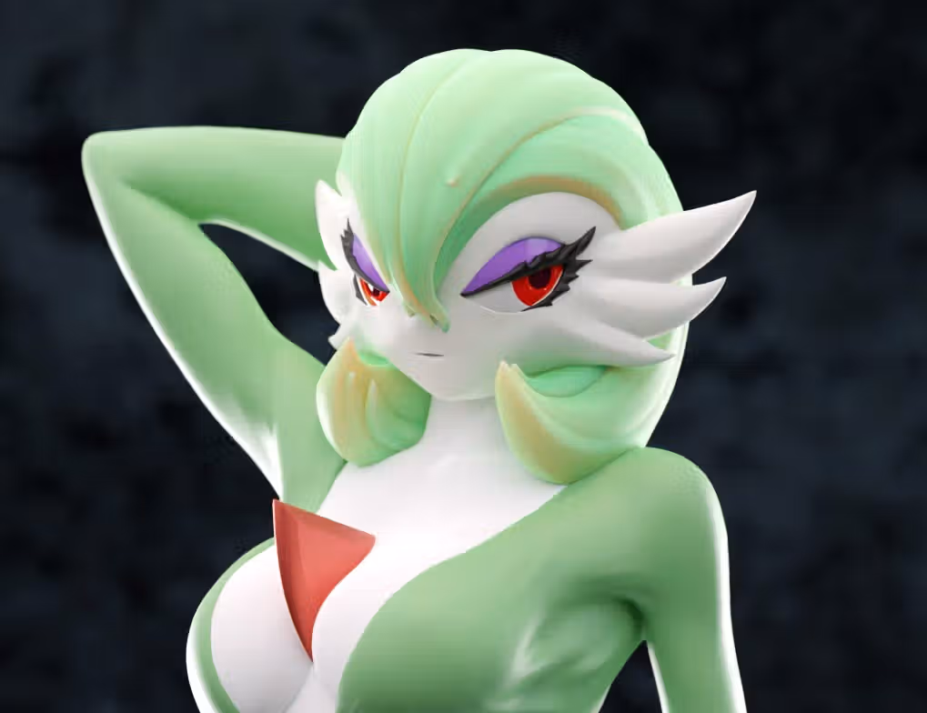 Gardevoir Sexy Statue | Pokemon Fan Art by MyPokePrints SFW 3d printed statue,3d printed,3d printed figure,Gardevoir Statue,Pokemon Statue
