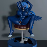 Princess Luna Chair Statue | My Little Pony Fanart von SpiderFlameFigures NSFW 3d printed statue,3d printed,nsfw statue,3d printed figure,Princess Luna statue,My Little Pony statue,furry statue