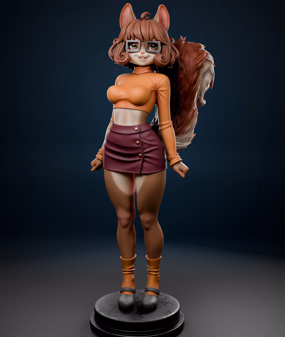 Statue Velma Squirrel Furry | Scooby-Doo Fan Art par Anyonensfw SFW,NSFW,Futa 3d printed statue,3d printed,nsfw statue,3d printed figure,Scooby-Doo statue,Velma statue,furry statue,futa statue,futa figurines,futanari figurines,futanari statue
