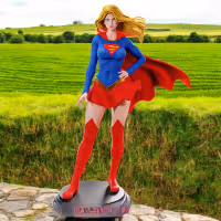 Supergirl Statue | DC Fan Art by PEACHFIGURE SFW,NSFW 3d printed statue,3d printed,nsfw statue,3d printed figure,Supergirl statue,DC statue