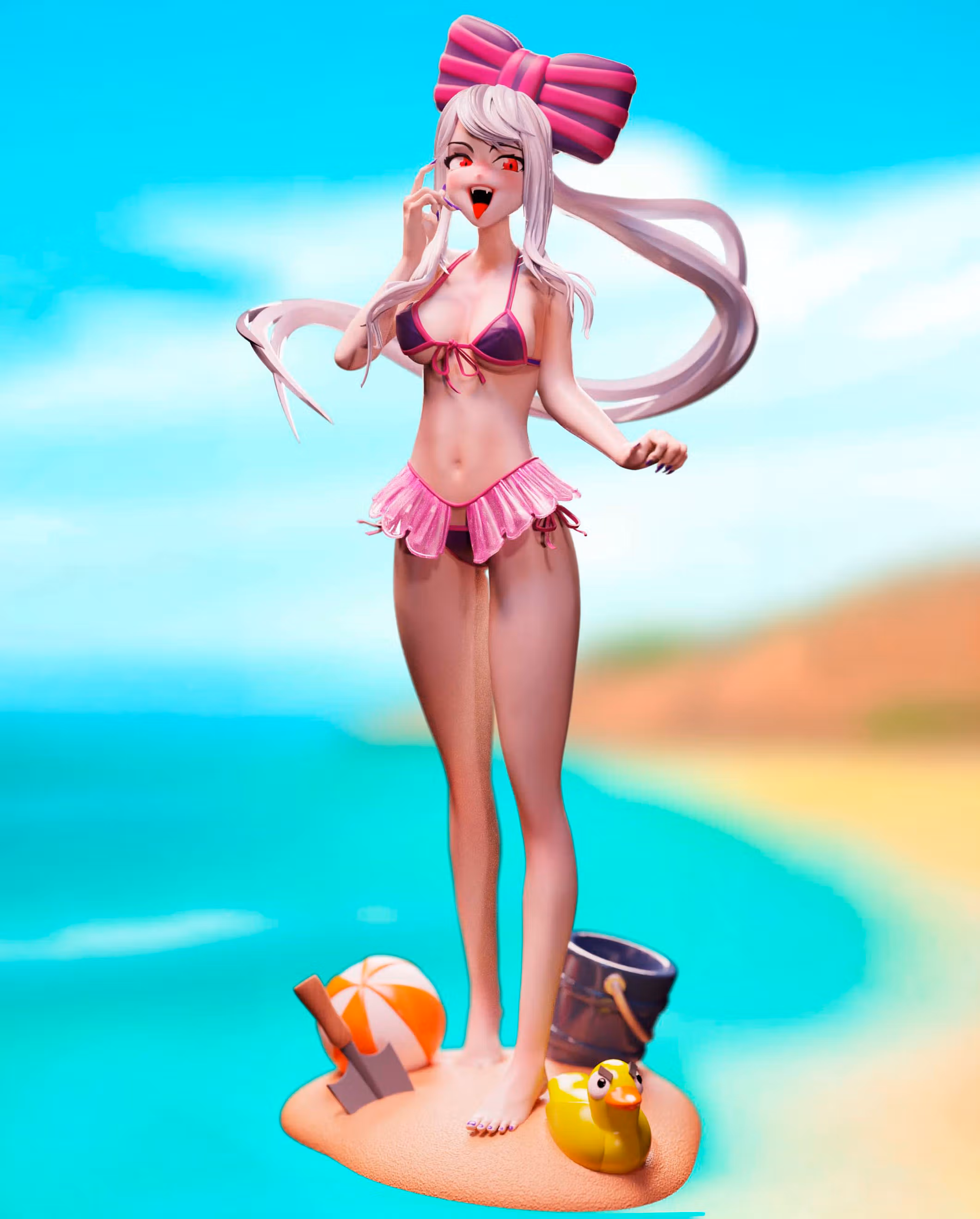 Estatua Shalltear Bloodfallen Bikini | Overlord Fan art por LeonardoMurilo SFW,NSFW 3d printed statue,nsfw statue,Shalltear Bloodfallen statue,Overlord statue,3d printed figure,3d printed